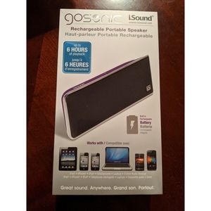 Purple iSound Rechargeable Portable Speaker